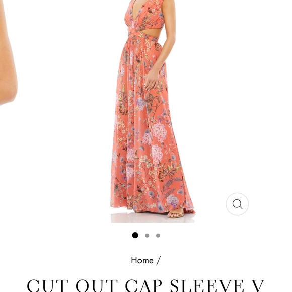 Mac Duggal size 8 floral cut out - Picture 3 of 5